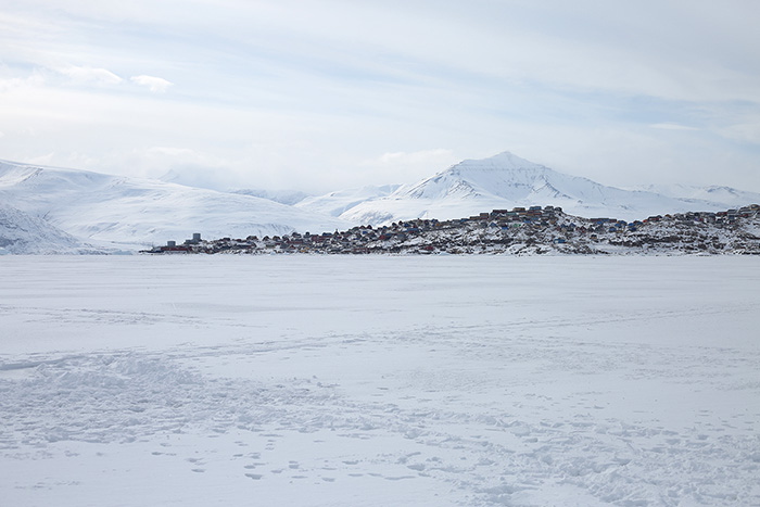 Uummannaq from the sea ice